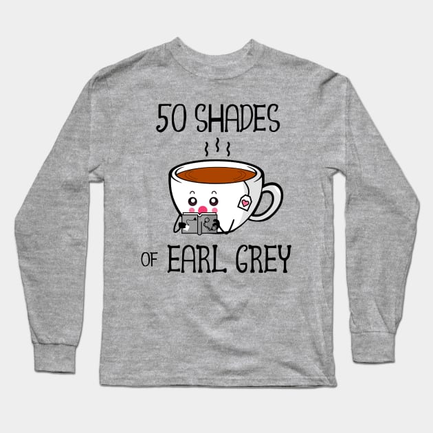 Fifty Shades of Earl Grey Long Sleeve T-Shirt by Cu-Tee Designs